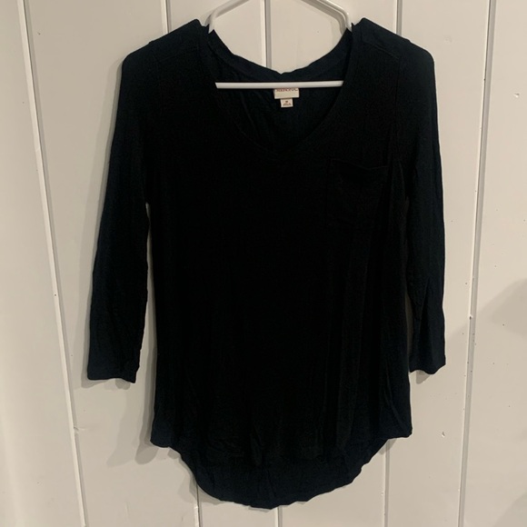 Merona Tops - Merona Black V-Neck Shirt W/ Accent Pocket